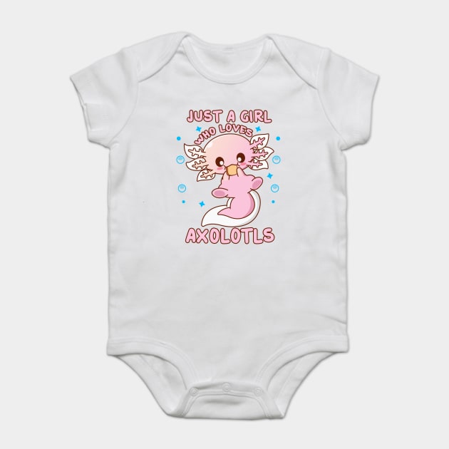 Just A Girl Who Loves Axolotls Funny Axolotl Lover Baby Bodysuit by creative